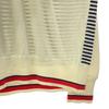 Pearly Gates Made In Japan Border Golf Long Sleeve V-neck Cotton Knit Sweater Men's Used