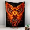 Tapestry Phoenix Rebirth Fire Skull Roses Dark Poster Wall Art for Fan Cave