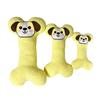 Plush Bone Dog Toy Soft Bone Dog Chew Toy with Gentle Sound Low Noise Tooth Cleaning Toy for Small Medium Dogs Teething Snuggling