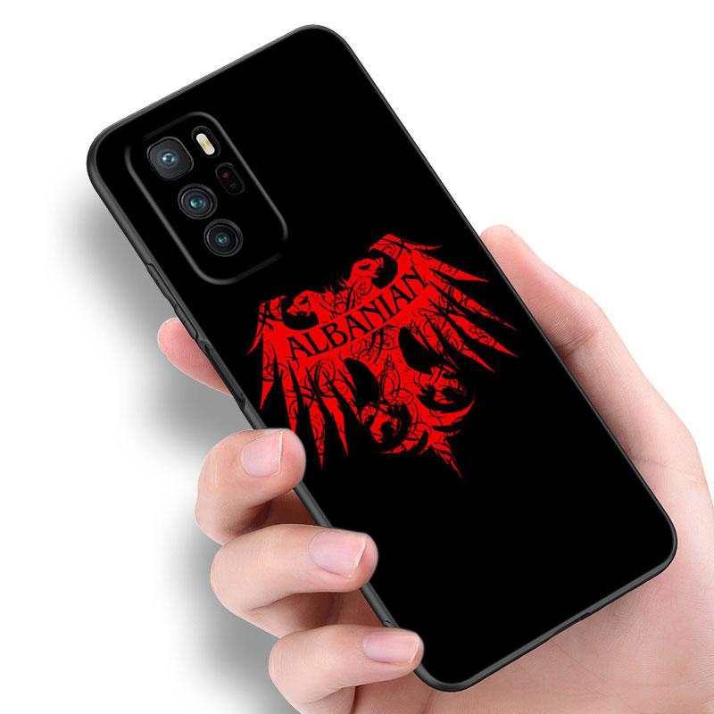 Albania Flag Black Silicone Phone Case For Xiaomi POCO X3 X4 NFC F4 GT F5 F6 M3 M4 M6 X5 X6 Pro 5G M5 C55 C65