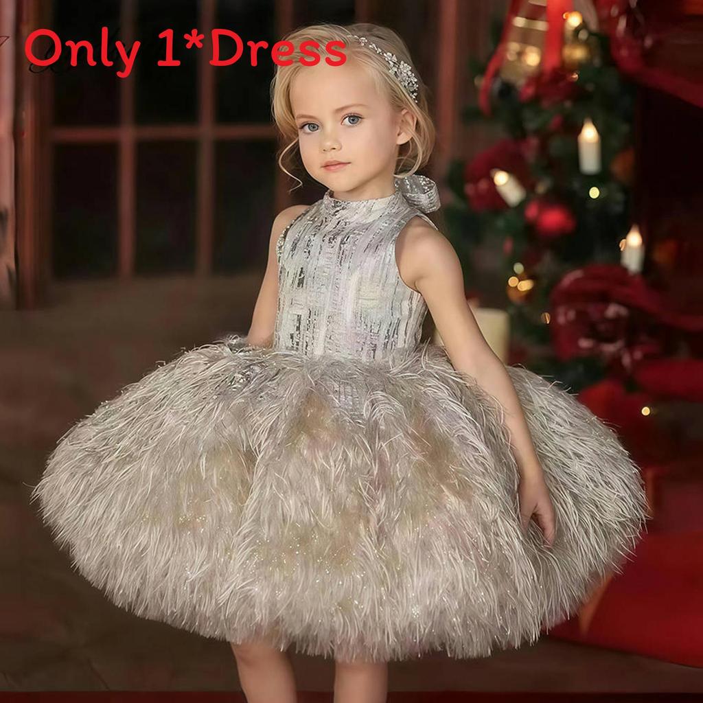 Little Girl Flower Girl Princess Dress For Birthday Party And Performance In Polyester Fabric