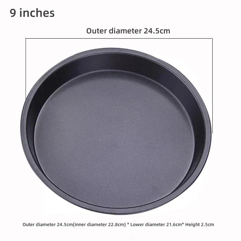 6-10 Inch Non-Stick Pizza Pan Steel Plate Dish Tray Cooking Baking Tool Pizza Pan Oven Tool Kitchen Asscssories for Home-use