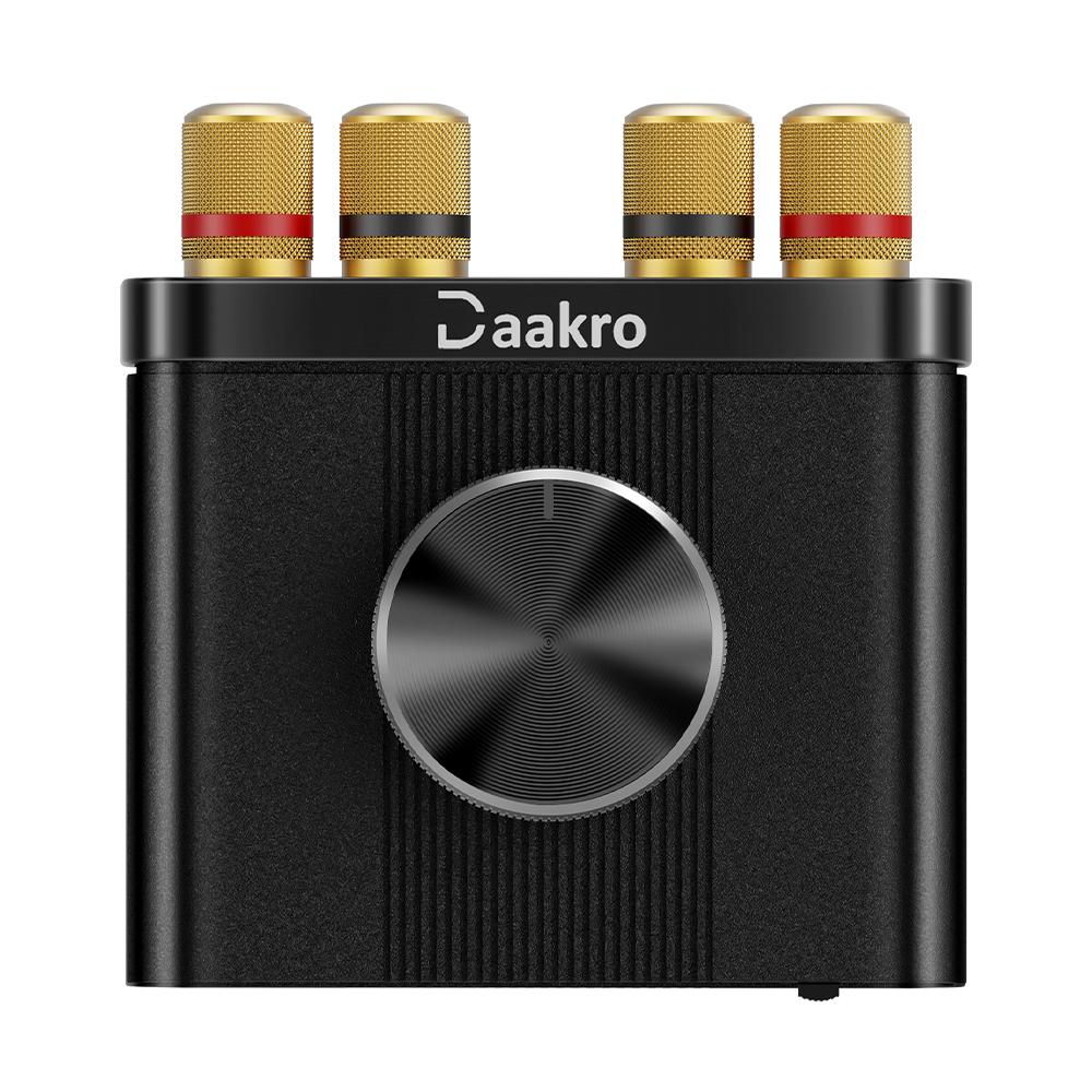 Bluetooth 5.0 Mini Amplifier Hi-Fi Stereo Dual Channel Home Audio TPA3116 Chip Support AUX Power Amplifier 50+50W U.S. Plugs