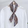 Spring Summer Floral Print Cotton Skinny Scarf Women Soft Neckerchief Hairband Lady Headband Bagscarf Female Neck Ties