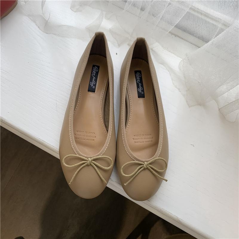 Fashion SUOJIALUN 2025 Autumn Women Flat Shoes Fashion Round Toe Shallow Slip On Ladies Elegant Ballerinas Shoes Casual Dress Ballet Sho