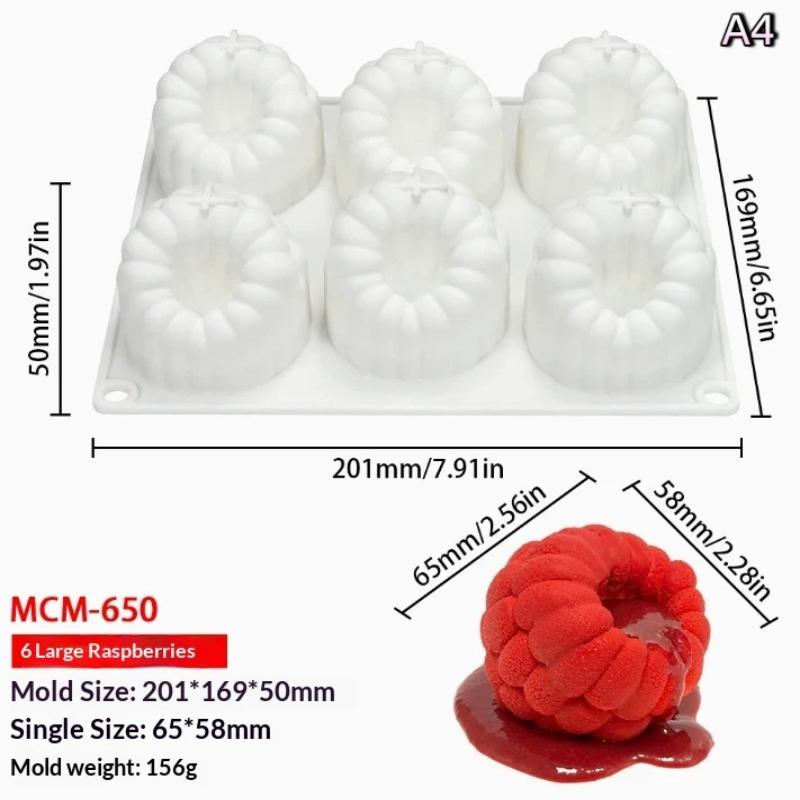 .1pc Silicone Baking Molds For Strawberry Fruit Dessert Mousse Mold Silicone Cake Mold Cake Decorations Reusable Making Moulds