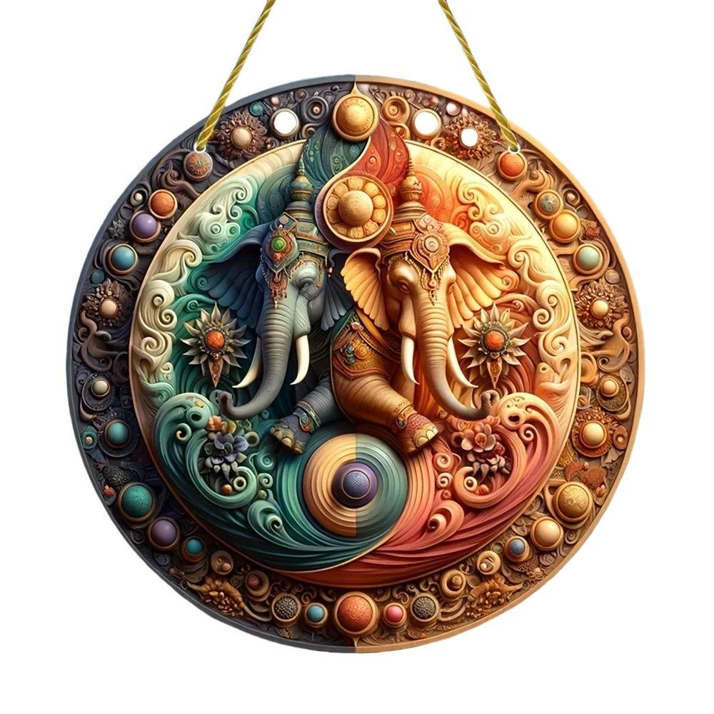 

Fantastical Yin Yang Animal Light Catcher Round Acrylic, Novelty Home Decor, Perfect Durable for Bedroom, Store, Office, Kitchen, for Wall Decoration 15x15cm