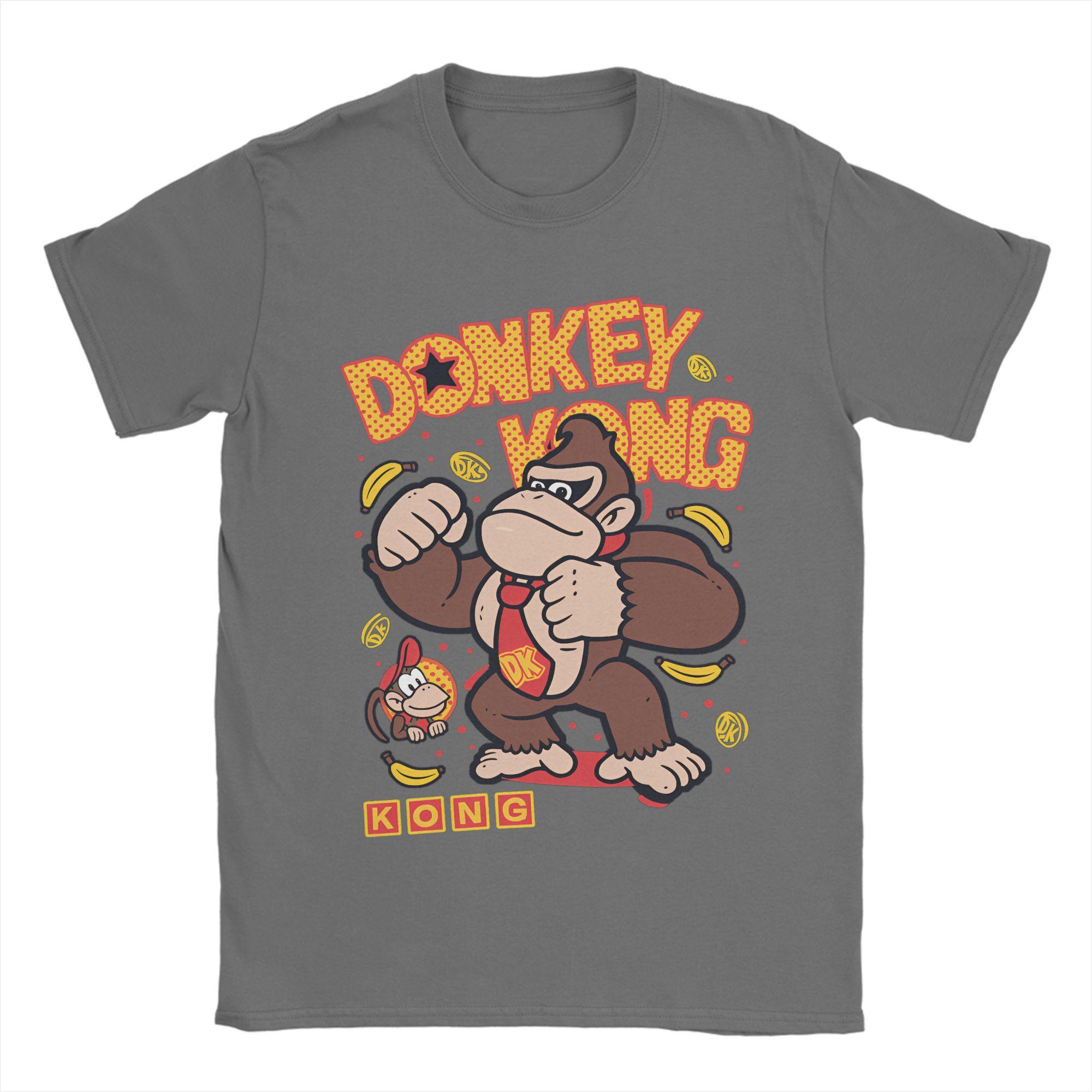BenberFashion 2025 Donkey Kong Arcade Game Bedrukt T-shirt met Ronde Hals voor Mannen en Vrouwen Casual Katoen Koel Groot Zomer Korte Mouw XL