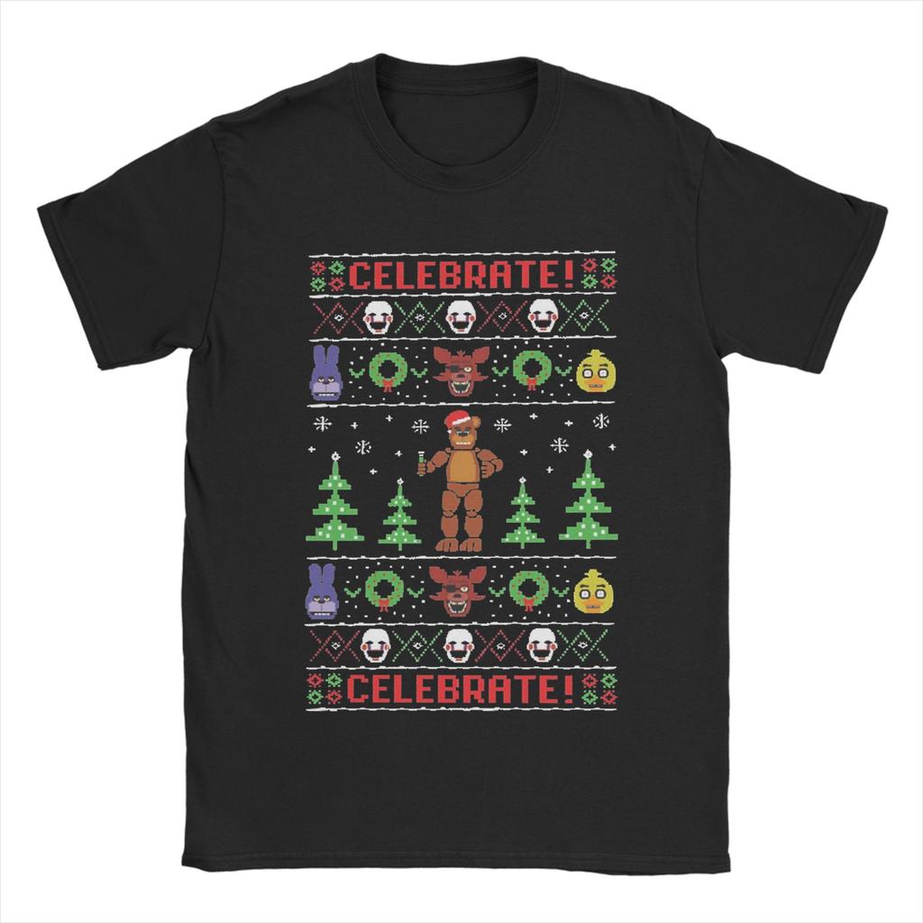 Men Women Graphic Printing FNAF At Freddys Tee T Shirt 100% Cotton T-shirts Clothing