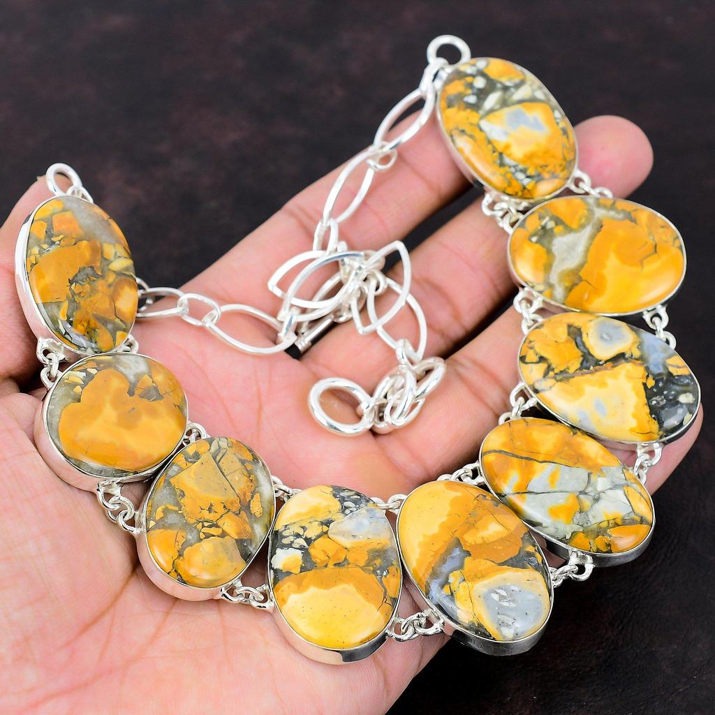 Maligano Jaspis Halskette Edelstein Halskette 925 Sterling Silber Halskette Verstellbare Kette Halskette Handgefertigte Halskette Silberschmuck als Geschenk