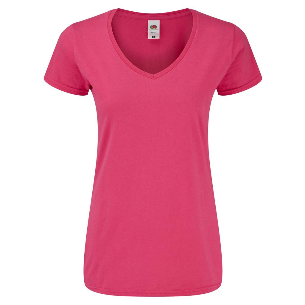 Fruit Of The Loom Womens/Ladies Iconic V Neck T-Shirt