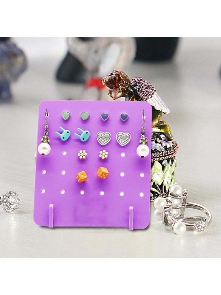 A52E Earrings Organizers 30 Holes Holder Jewelry Display Stands Shelf CN