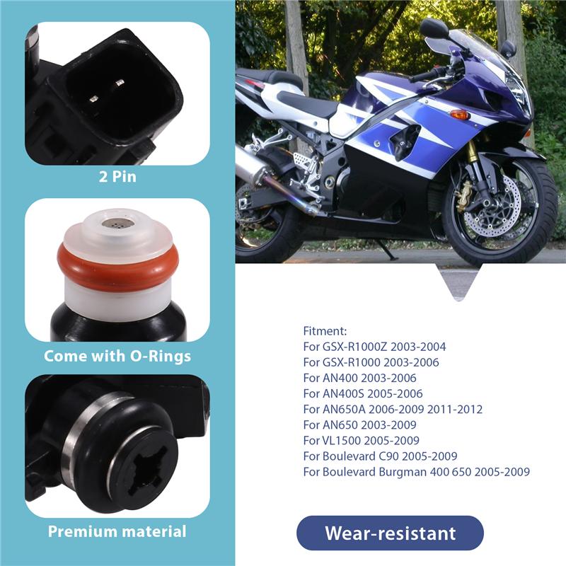 Motorcycle For Suzuki GSXR1000 Z AN400 650 1500 4Pcs Fuel Injectors-15710-10G00 1571010G00