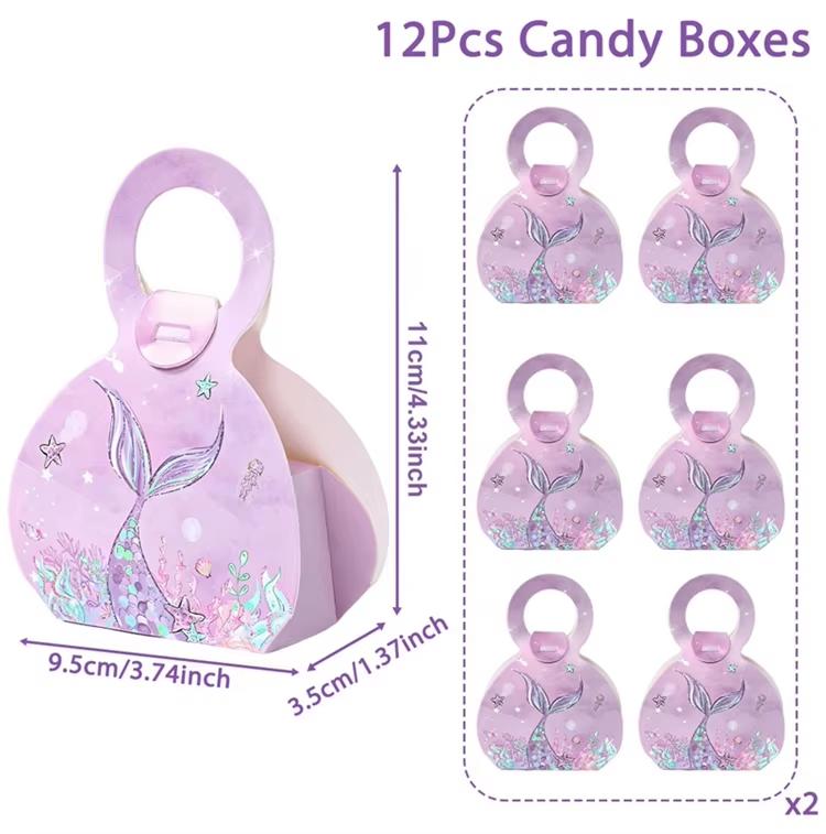 Mermaid Theme Disposable Tableware Mermaid Birthday Party Decor Kids Baby Shower Girls Under The Sea Party Wedding Party Suppies