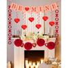 Valentines Day Decorations Kit, 13Pcs Valentines Day Decor with Hanging Heart Swirls, BE Mine XO Garlands Banner, Indoor Valentine Decorations for