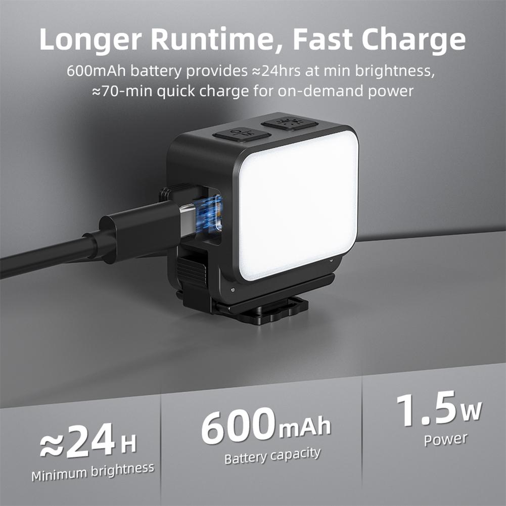 LED Magnetic Camera Light Rechargeable Adjustable Magnetic Beauty Lighting Mini Vlogging Selfie Light Action Camera Accessories