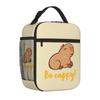 The Cute Capybara Loves Foam Tea Insulated Lunch Bag for Travel School Picnic Portable Food Container Portable Thermal Lunch Box