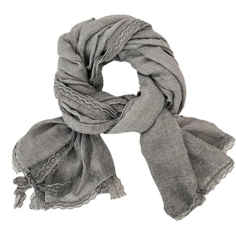 Scarf women's winter high-end sense new linen versatile cotton and linen fashion scarf scarf scarf shawl silk scarf