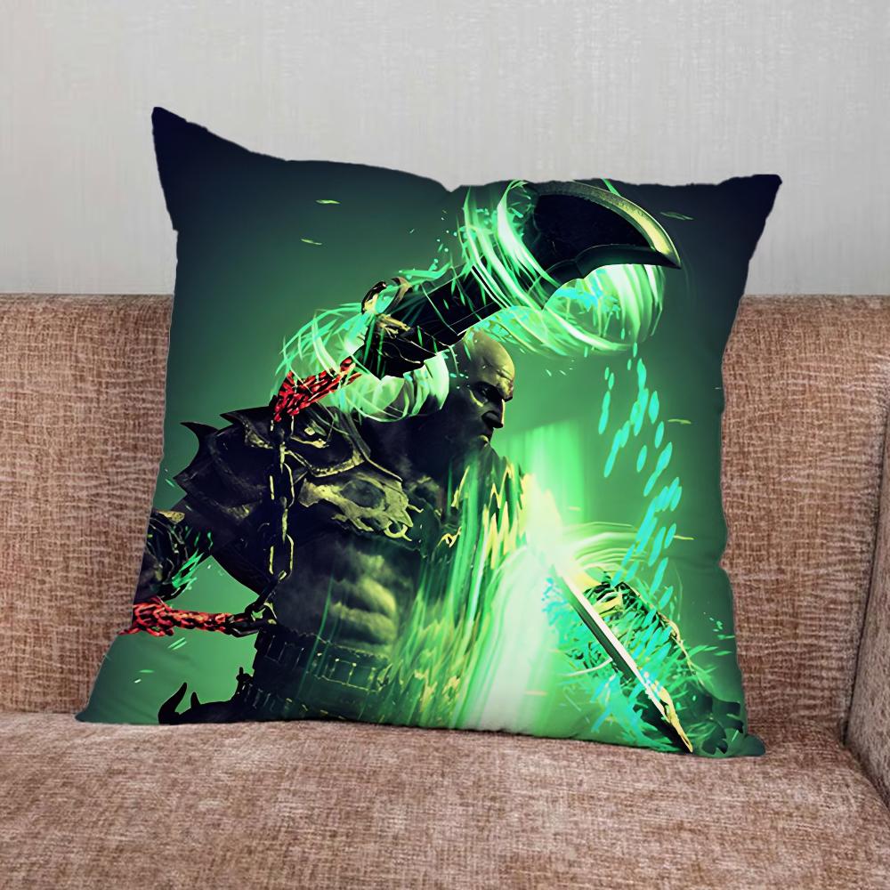 G-God of W-War Game Pillow Case For Home Bedroom Car Office Decoration Living Room Sofa Cushion Cover Suitable