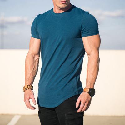 Herren-Shirt, Rundhalsausschnitt, kurzärmelig, einfarbig, weich, atmungsaktiv, normale Passform, lässig, Sport, Fitness, Alltagskleidung