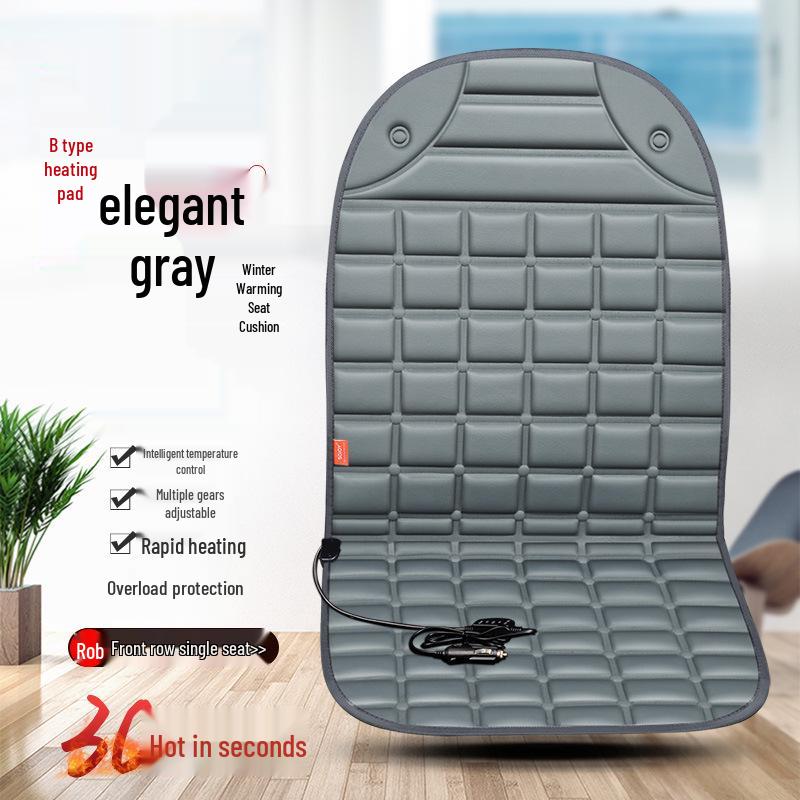 12V Heated Car Seat Cushion, Winter Warm, High/Low Gear for Small Cars