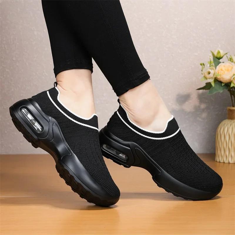 Damen Tennis Sportschuhe Weichsohlige Bequeme Dicksohlige Sommer Atmungsaktive Lässige Mesh Vulkanisierte Schuhe Zapatillas De Deporte