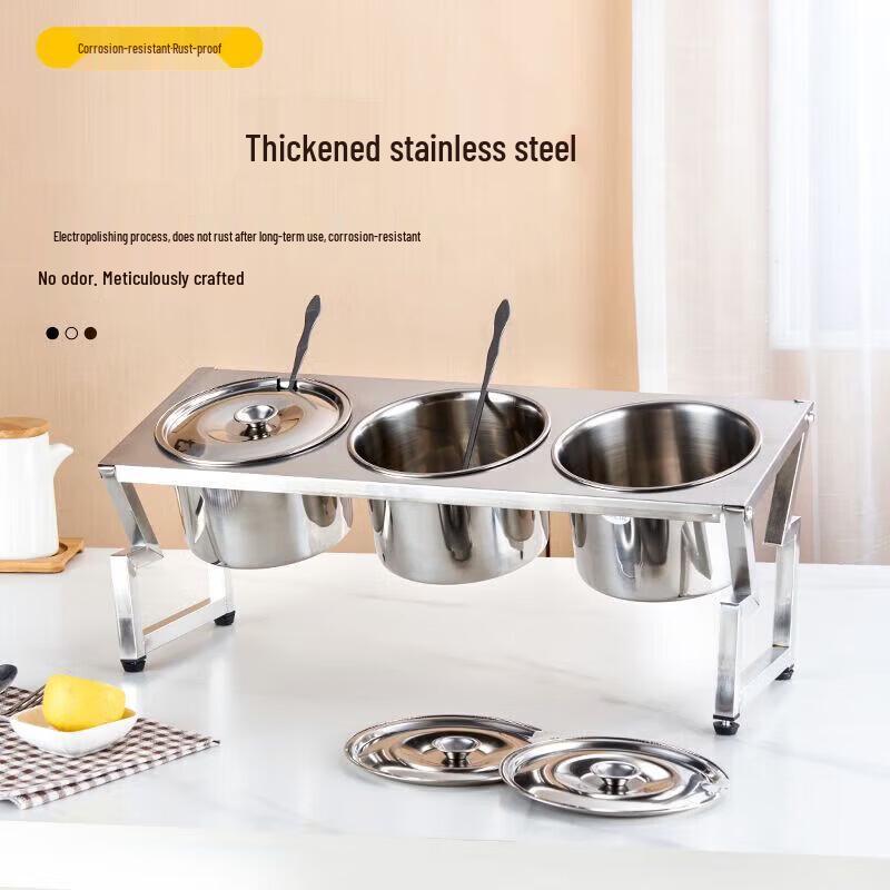 Kommersiell rostfri 12-facks kryddorganisatör med lock