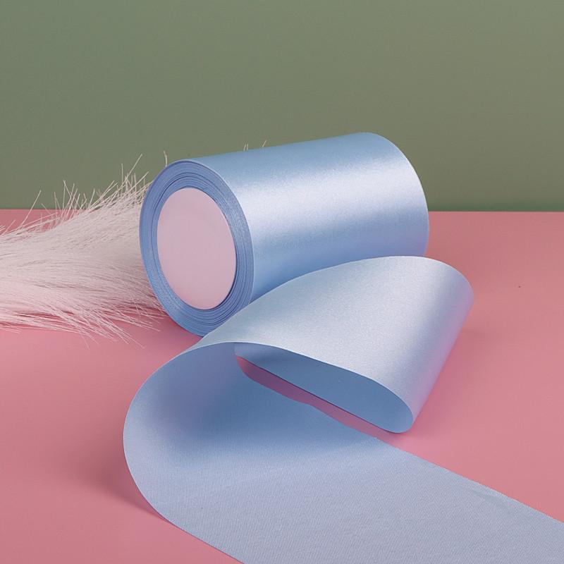 10cm Wide 22 Meters/Roll Champagne Satin Ribbon Polyester Ribbon for Wedding Chair/Car/Party Decoration Hand Sewing DIY