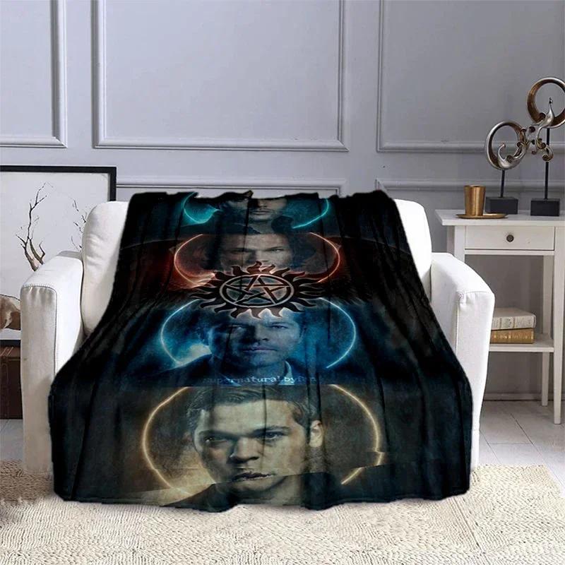Movie Supernatural – Evil Power bedruckte Decke, modische warme Flanschdecke, Picknickdecke, Bettdecke, Geburtstagsgeschenk