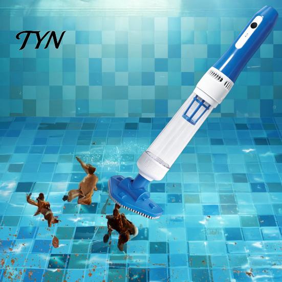 Automatic Pool Bottom Sweeper Handheld Vacuum with Pole, Cordless Rechargeable Hot Tub Vacuum, Easy Operation Cleaning Device Powerful Suction