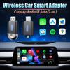 USB Car Dongle WiFi Wireless Carplay Android Auto Adapter Wired To Wireless USB Dongle for OEM Wired CarPlay/Andriod Auto Cars