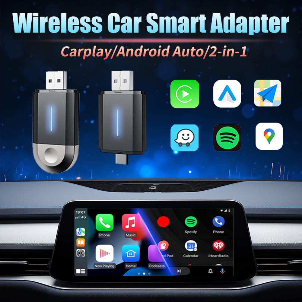 USB Car Dongle WiFi Wireless Carplay Android Auto Adapter Wired To Wireless USB Dongle for OEM Wired CarPlay/Andriod Auto Cars