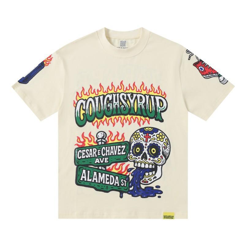 Premium 100% Cotton Crew Neck Short Sleeve T-Shirt Men Loose Fit Casual Print Tee 2025
