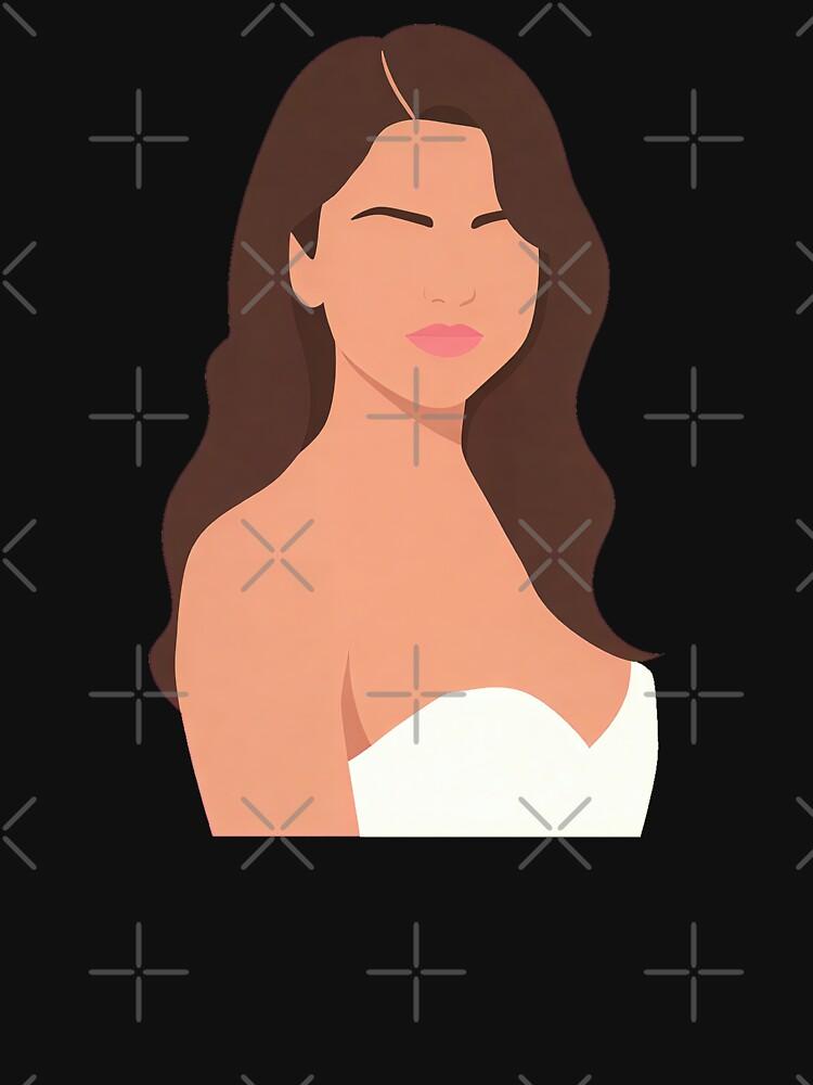 Selena Gomez Lineless Illustration Classic T-Shirt