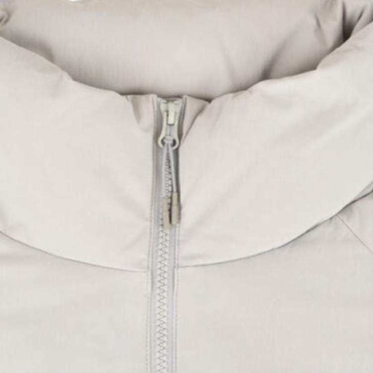 Adidas Fustl Down Vest Logo Design Striped Warm Sports Casual Loose Stand Collar Down Gilet Men Vests Cement-Gray JI8754