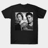 Asian Size Men Black Print T-shirt Straight Outta Hell No-Cut Heat Transfer Print Cotton Tshirt