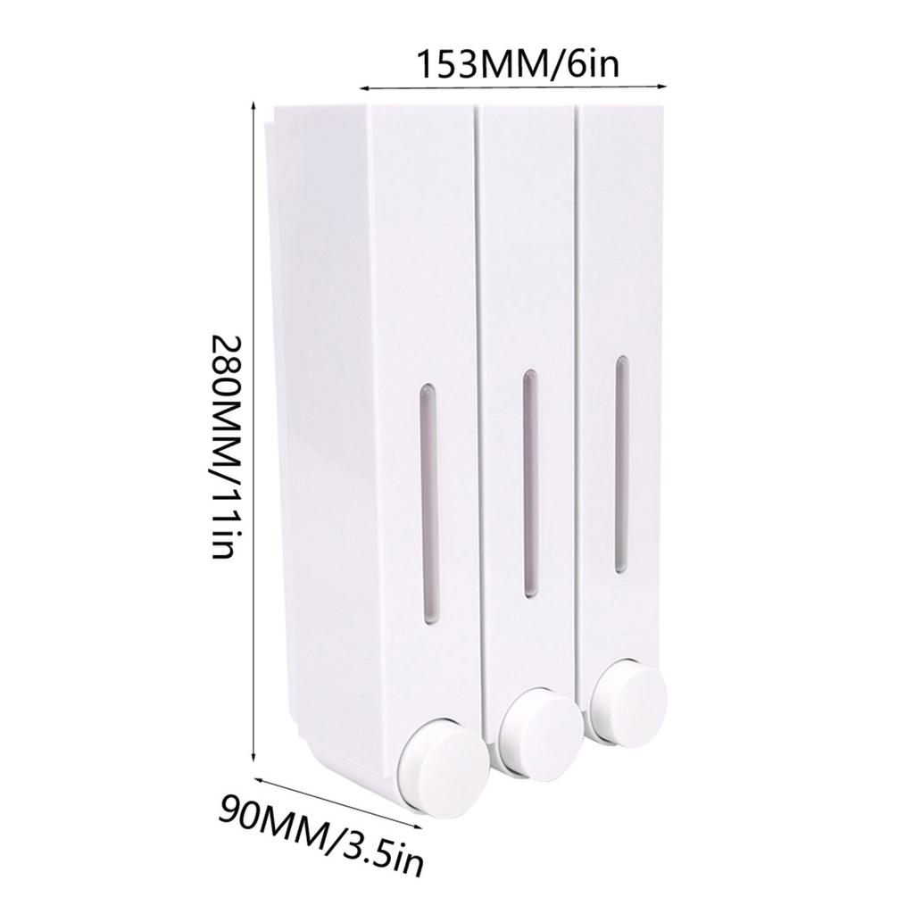 Trippel 420ML Tvåldispenser Väggmonterad Dusch Badrum Schampo Lotion Dispenser Flytande Tvålbehållare Hotell Badrumstillbehör