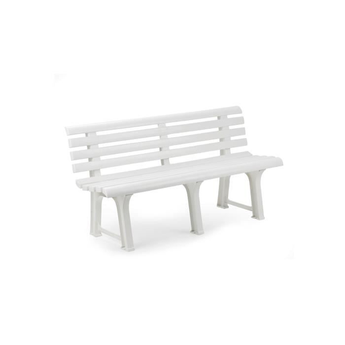 Banc De Jardin Couleur: Blanc 145x49x74cm Modèle: Orchidea Ipae Progarden