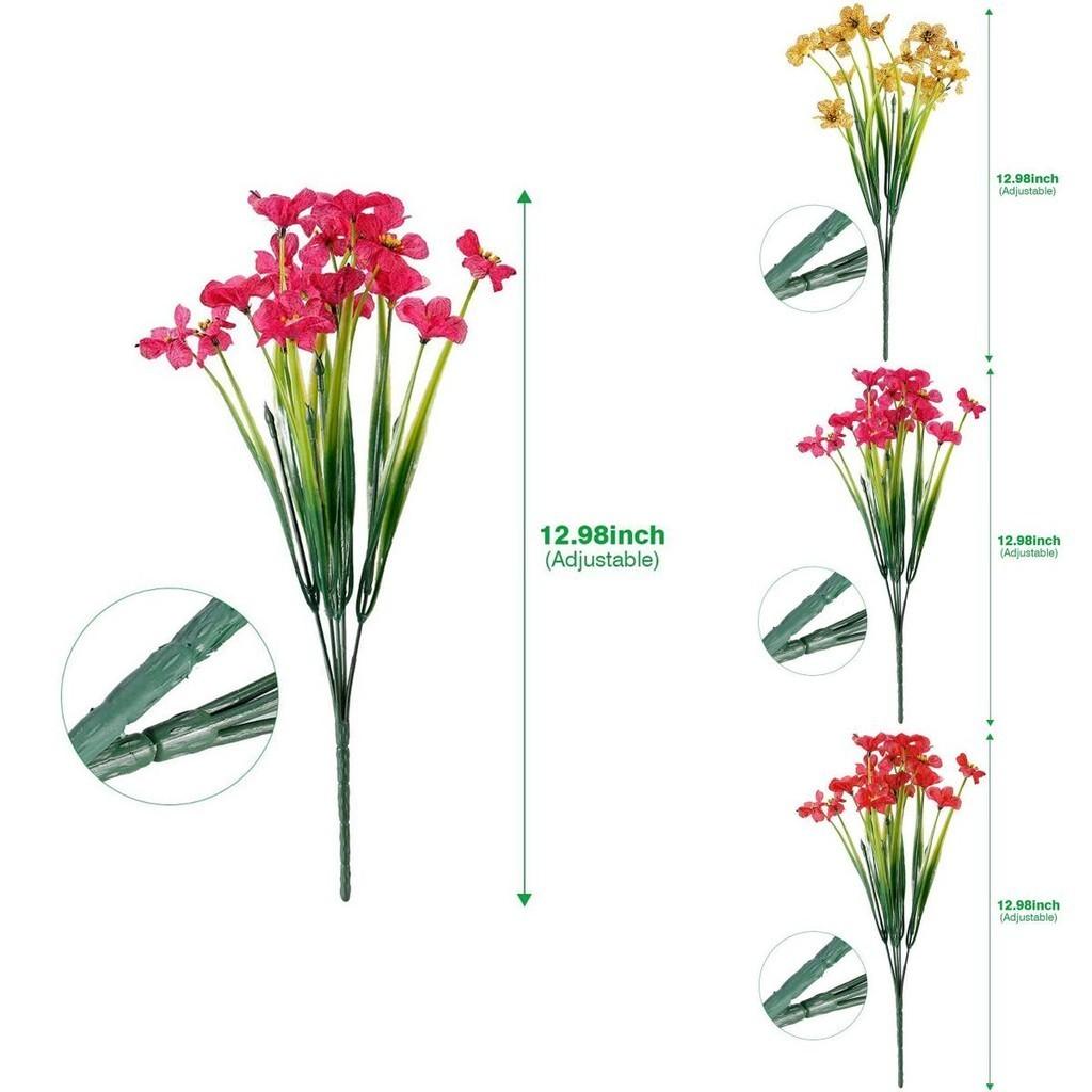Chic Uv Resistant Plum Blossoms Realistic Artificial Flowers For Outdoor Beauty