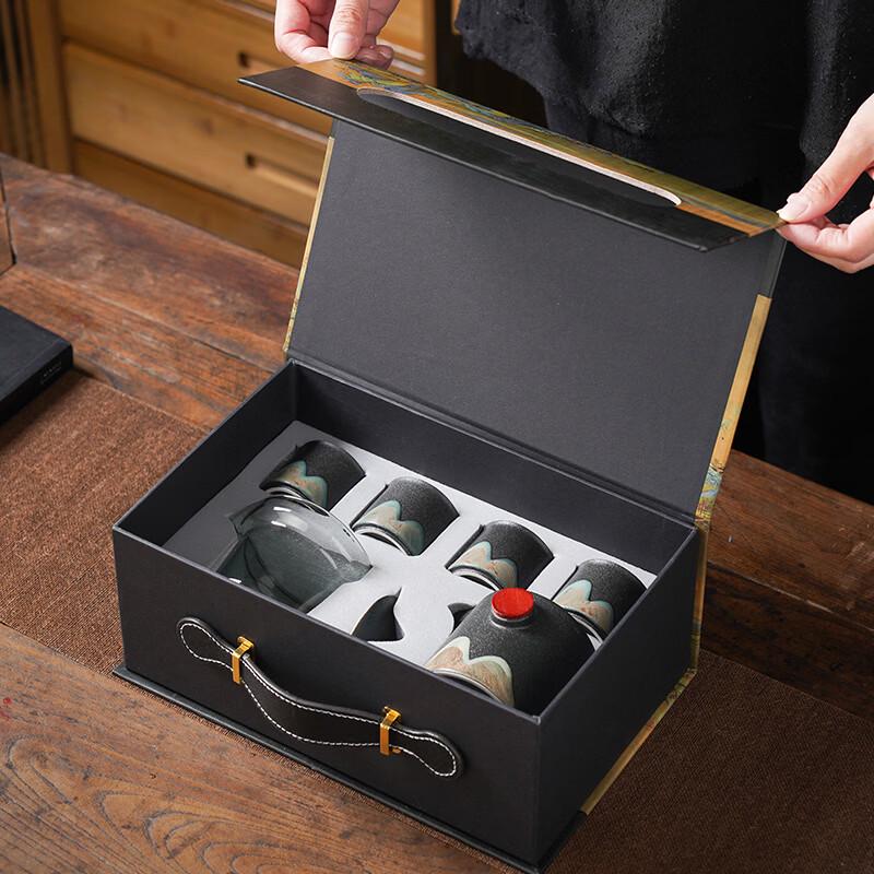 YuanShan Chinese Pottery Tea Set Gift Box