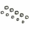 25pcs Hose Clamps Single Ear Stepless 5.8-23.5mm 304 Stainless Steel Hose Clamps Cinch Clamp Rings for Sealing Kinds of Hose