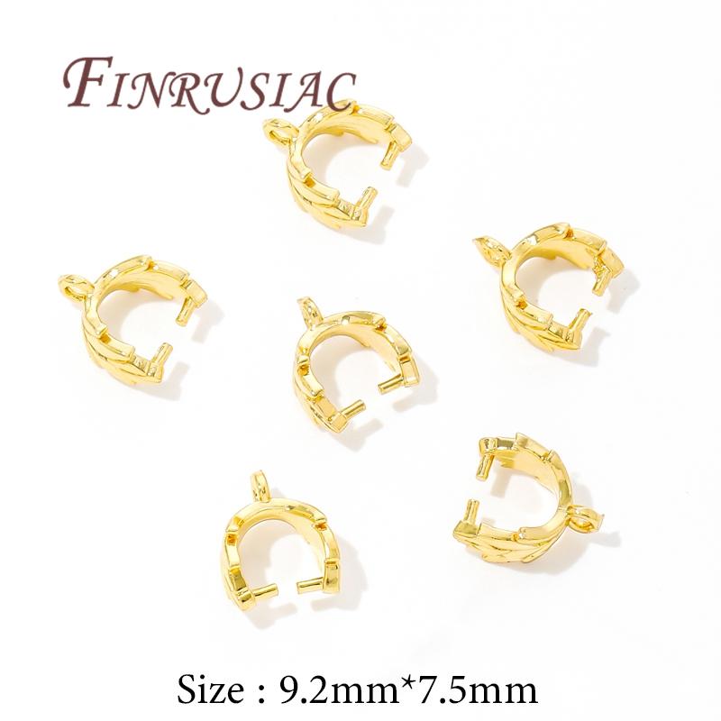 10-30Pcs/Lot Pendant Clip Clasp 18K Gold Plated Pinch Pendant Bails Supplies For Jewelry Connectors,DIY Earring Accessories