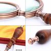 Miflame Retro Wooden Handle Reading Magnifying Glass