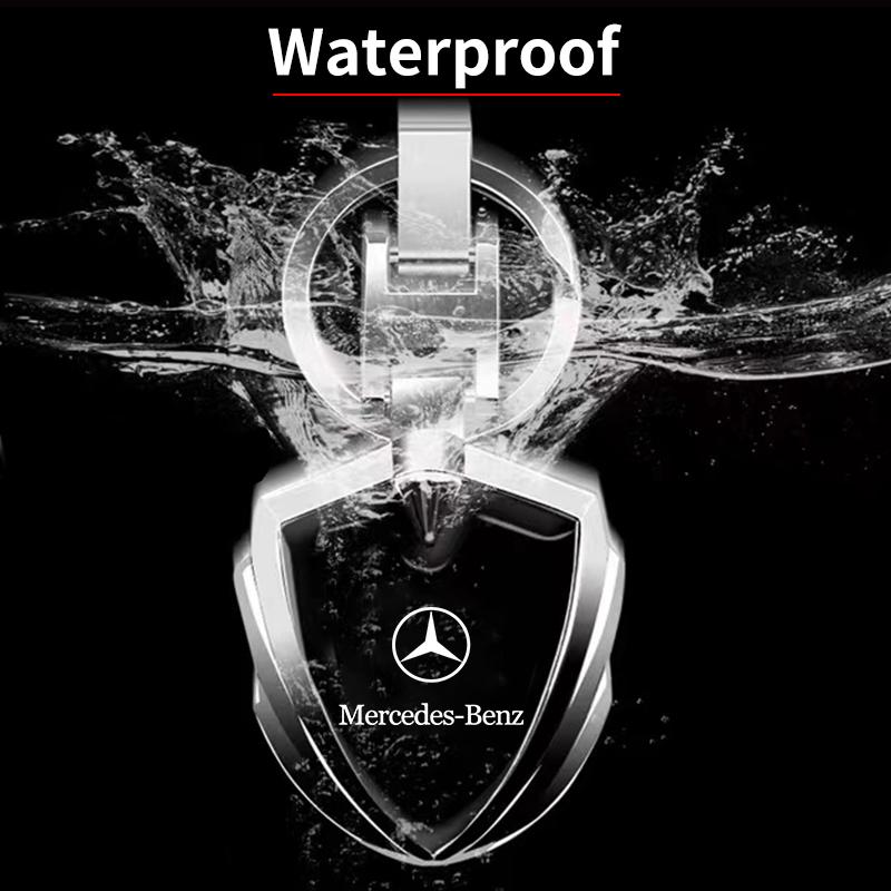 1 stk Bilemblem Stying Metall Nøkkelringer Skjoldformet Nøkkelring For Mercedes Benz AMG W203 W206 W220 W205 W211 W212 W201 W210 W168 GLC