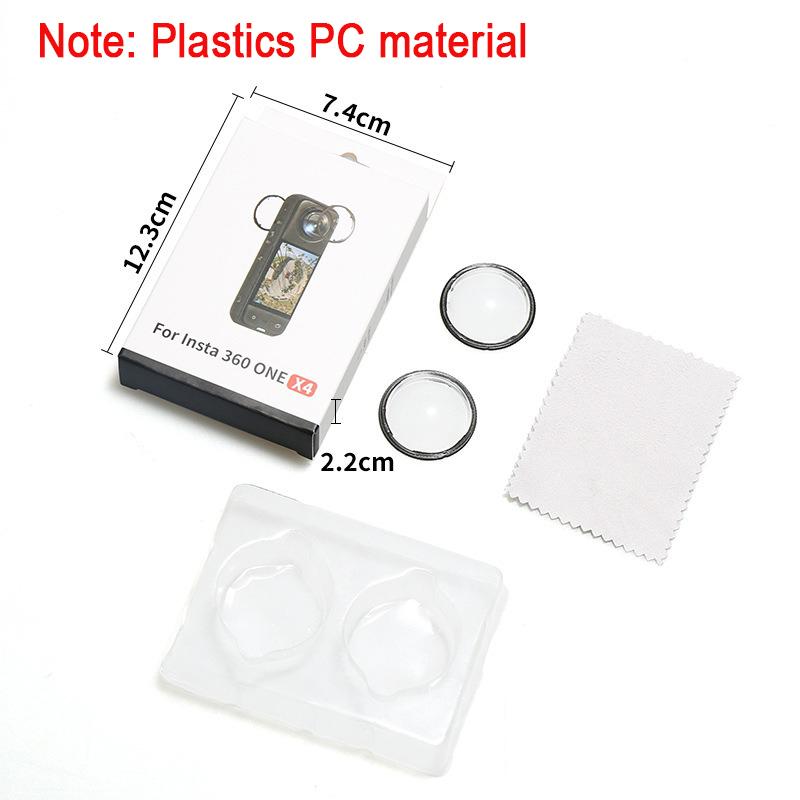 9H Hardness HD Clear Glass Rotatable Lens Guards Anti-Scratch Protective Cover Lens Accessory For Insta360 X4 360 Degree Panoramic Sport Action Camera