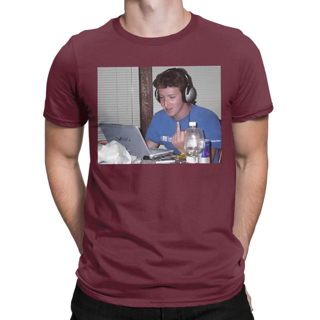 Mark Zuckerberg Reactions T Shirt Summer  Harajuku T Shirts Men 100 Cotton O Neck Oversized Top Tees Short Sleeve Streetwear Top