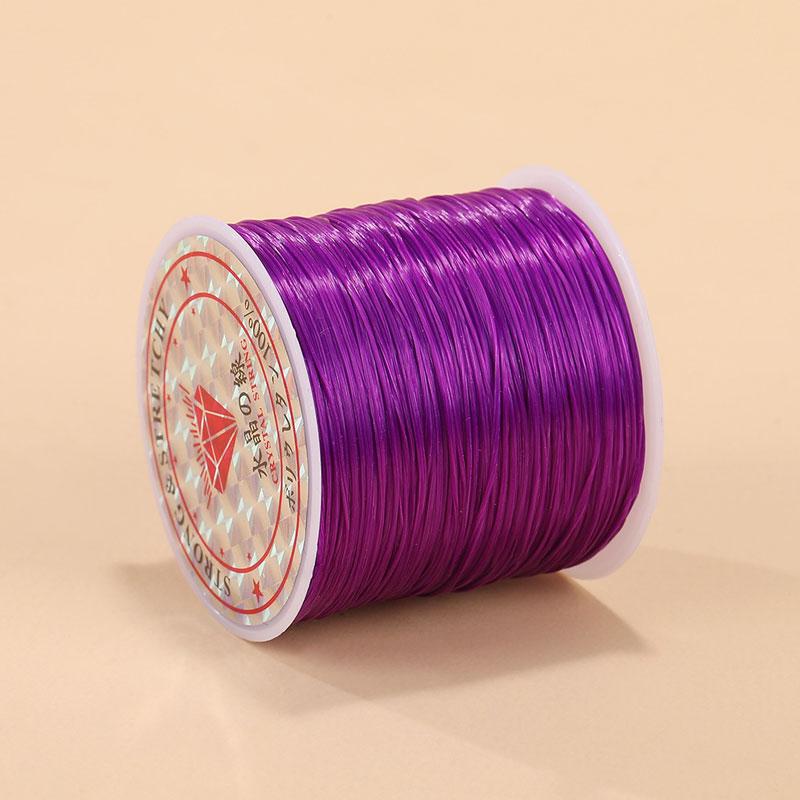 1Roll Beading Thread Accessories Flat Elastic Thread Elasticity Spandex DIY 0.8mm Elastic Cord Hand Knitting