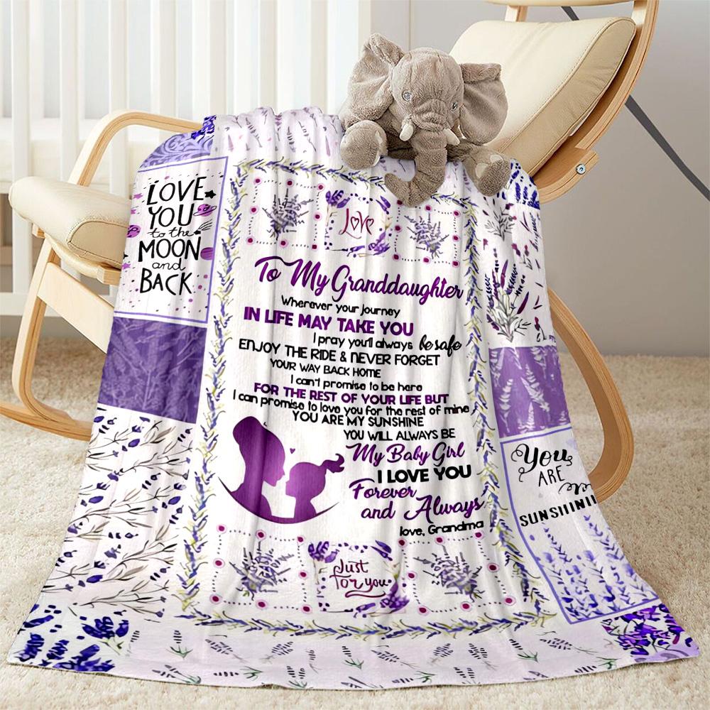 1pc Mom Quotes Blanket Comfortable Soft Lightweight Multi Purpose Blanket for Travel Camping Picnics Sofa Office Bed Living Room Gift for Friends