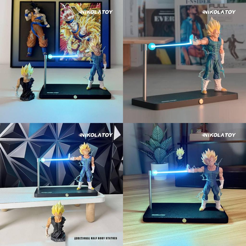 Dragon Ball Magnetic Night Light With Saiyan Vegeta Anime Figurine For Collectors Display