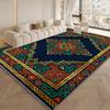 RAKKS Morocco Medallion Large Area Rug, Non-Slip Carpet for Living Room & Bedroom Kitchen, Door Mat, Sofa Bedside Mat Home Decor